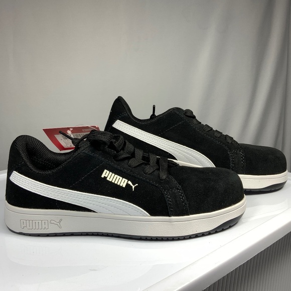 Puma Safety Women's Black Iconic Suede Low Work Shoe - 6.5 - Picture 1 of 12